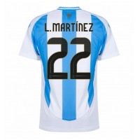 Koszulka piłkarska Argentyna Lautaro Martinez #22 Strój Domowy Copa America 2024 tanio Krótki Rękaw